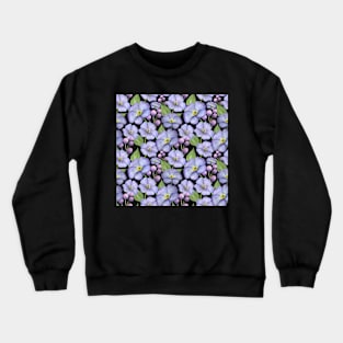 Blue Watercolour Floral Crewneck Sweatshirt